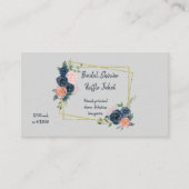 Navy Blue and Pink Brautparty Raffle Tickets En Begleitkarte (Vorderseite)