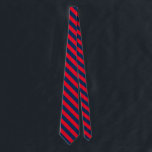 Navy blue and red striped groomsmen wedding krawatte<br><div class="desc">Navy blue and red striped groomsmen wedding neck tie. Modern bold stripe pattern design for groom or groomsmen. Also great for office,  business party,  gala event and more. Choose custom colors to match your clothing outfit. Personalized gift idea for men. Printed on two sides.</div>