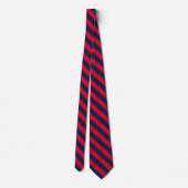 Navy blue and red striped groomsmen wedding krawatte (Rückseite)