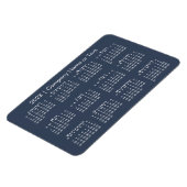 Navy Blue and White 2023 Calendar mit benutzerdefi Magnet (Linke Seite)