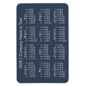 Navy Blue and White 2025 Calendar mit benutzerdefi Magnet (Vertikal)