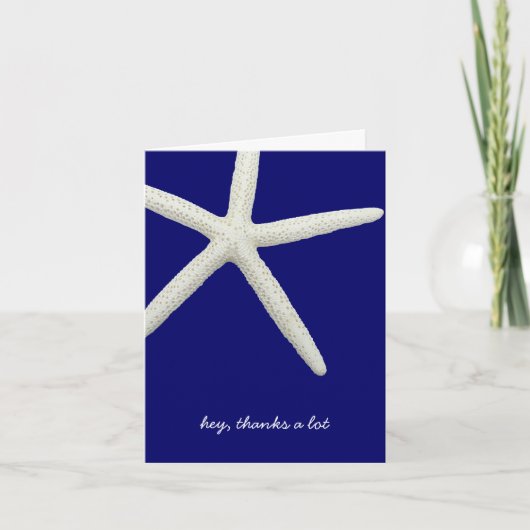 Navy Blue and White Best Man Thank You Cards Dankeskarte (Vorderseite)