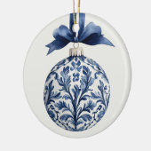 Navy Blue and White Chinoiserie Weihnachtsschmuck (Links)