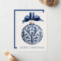 Navy Blue and White Chinoiserie Weihnachtsschmuck