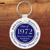 Navy Blue and White, Class of 72, Gastgeschenke Schlüsselanhänger (Vorderseite)