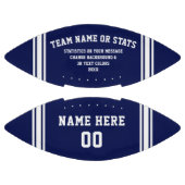Navy Blue and White, Custom Printed Football (Paneele)