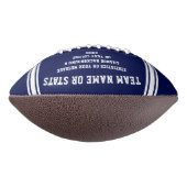 Navy Blue and White, Custom Printed Football (Gedreht 90)