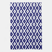 Navy blue and white diamond pattern geschirrtuch (Vertikal)