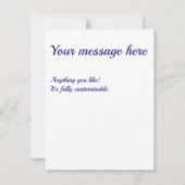 Navy blue and white diamond pattern RSVP karte (Rückseite)