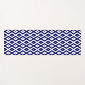 Navy blue and white diamond pattern yogamatte (Vorderseite (Horizontal))