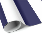 Navy Blue and White Extra Large Stripe Pattern Geschenkpapier (Rolleneckpunkt)