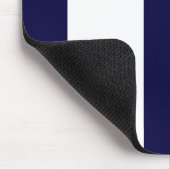 Navy Blue and White Extra Large Stripe Pattern Mousepad (Ecke)