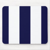 Navy Blue and White Extra Large Stripe Pattern Mousepad (Vorne)