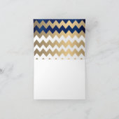 Navy Blue and White Gold Confetti Dots - Vielen Da Dankeskarte (Innenseite)