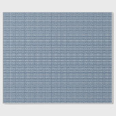 Navy Blue and White Greek Key Pattern Geschenkpapier (Flach)