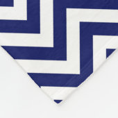 Navy Blue and White Large Zickzack ZigZag Muster Fleecedecke (Ecke)
