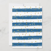 Navy Blue and White Pumpkin Baby Shower Einladung (Rückseite)