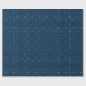 Navy Blue and White Spots Geschenkpapier (Flach)