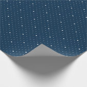 Navy Blue and White Spots Geschenkpapier (Ecke)