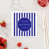 Navy Blue and White Stripes Napkins Serviette (Beispiel)