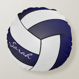 Navy Blue and White Volleyball 🏐 | DIY Name Rundes Kissen