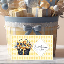 Navy Blue and Yellow Gift Basket