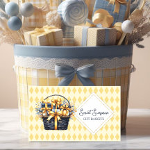 Navy Blue and Yellow Gift Basket