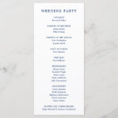 Navy-Blue-Anker-Monogramm Nautische Hochzeit Programm (Rückseite)