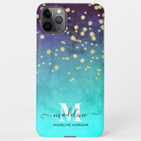 Navy-Blue-Aqua-Glitzer-Monogramm