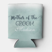 Navy Blue Aqua Wasserfarbe Mutter der Erde Dosenkühler (Vorderseite)