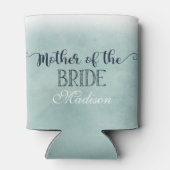 Navy Blue Aqua Watercolor Mutter der Braut Dosenkühler (Rückseite)