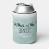 Navy Blue Aqua Watercolor Mutter der Braut Dosenkühler (Kanne Rückseite)