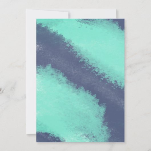 Navy Blue Aquamarin Aquarell Sweet 16 Party Einladung (Rückseite)