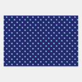 Navy Blue Aquamarine Gemustert Wrapping Paper Shee Geschenkpapier Set (Vorderseite 2)