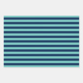 Navy Blue Aquamarine Gemustert Wrapping Paper Shee Geschenkpapier Set (Vorderseite 3)
