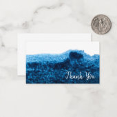 Navy Blue Aquarellscape Mitteilungskarte (Vorderseite/Rückseite Beispiel)