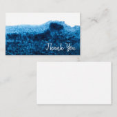 Navy Blue Aquarellscape Mitteilungskarte (Vorne/Hinten)