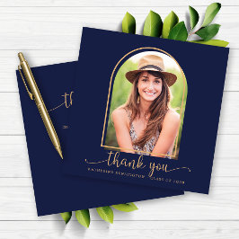 Navy Blue Arch Foto Abschluss Vielen Dank