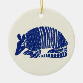 Navy Blue Armadillo Personalisiert Keramik Ornament (Vorne)
