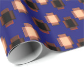 Navy Blue Art Deco Geschenkpapier (Rolleneckpunkt)