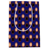 Navy Blue Art Deco Mittlere Geschenktüte (Vorderseite)