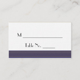 Navy Blue Art Deco Posh Wedding Platzkarten