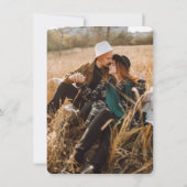 Navy Blue Aspen Tree Wedding Save The Date (Rückseite)