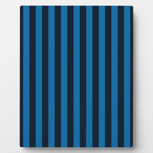 Navy Blue auf blauen vertikalen Streifen Dekoratio Fotoplatte (Vorderseite)