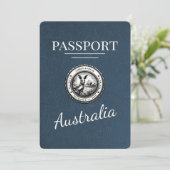 Navy Blue Australia Pass Save the Date (Stehend Vorderseite)