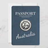 Navy Blue Australia Pass Save the Date (Vorderseite)