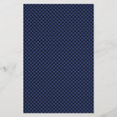 Navy Blue Automotive Carbon Fibre Weave Print Briefpapier (Vorderseite)