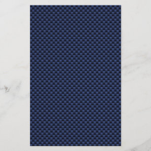 Navy Blue Automotive Carbon Fibre Weave Print Briefpapier