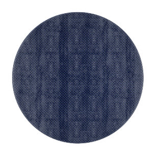 Navy Blue Automotive Carbon Fibre Weave Print Schneidebrett