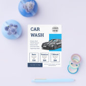 Navy Blue Autowaschdienst Werbeaktion Flyer (Einzeln)